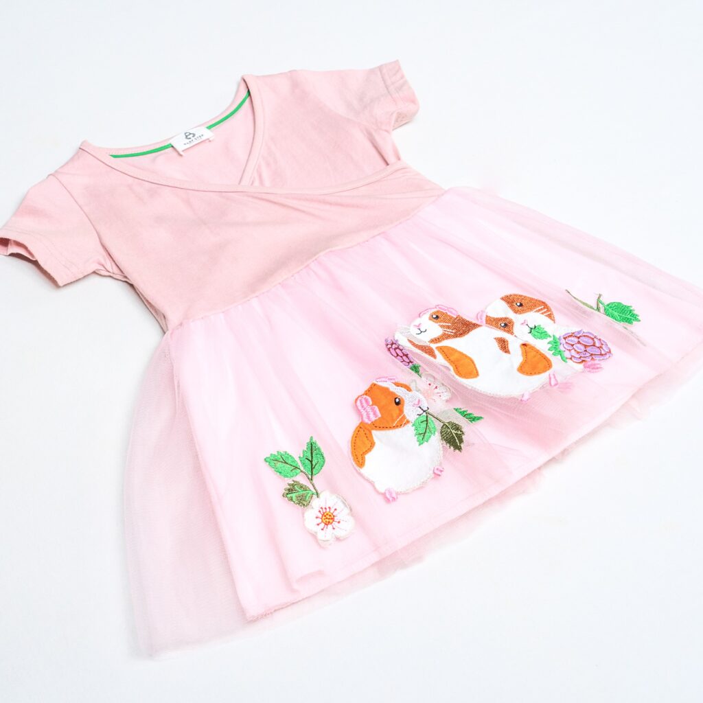 baby pink dress side view