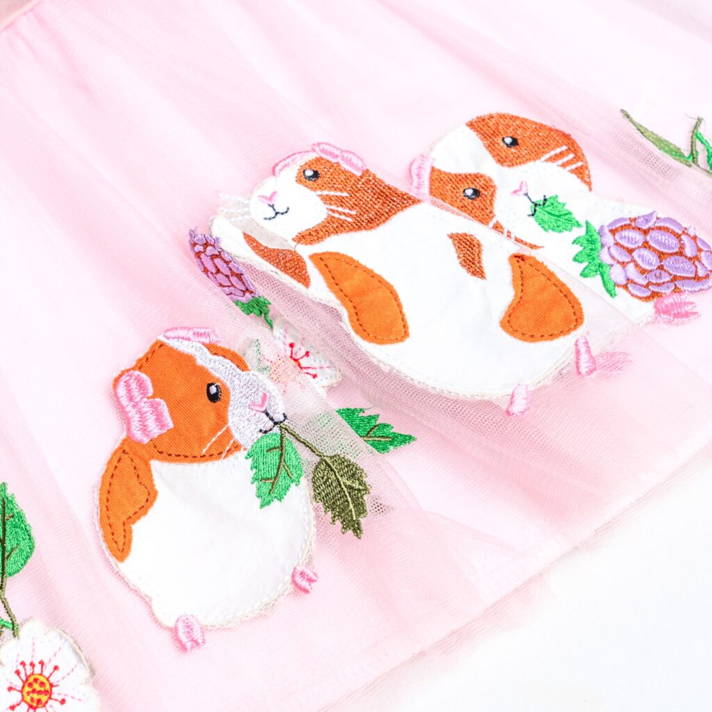 baby pink dress closer look