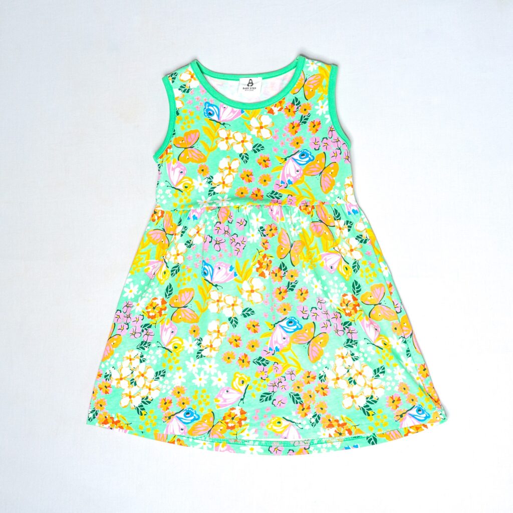 green dress Butterfly Blossoms